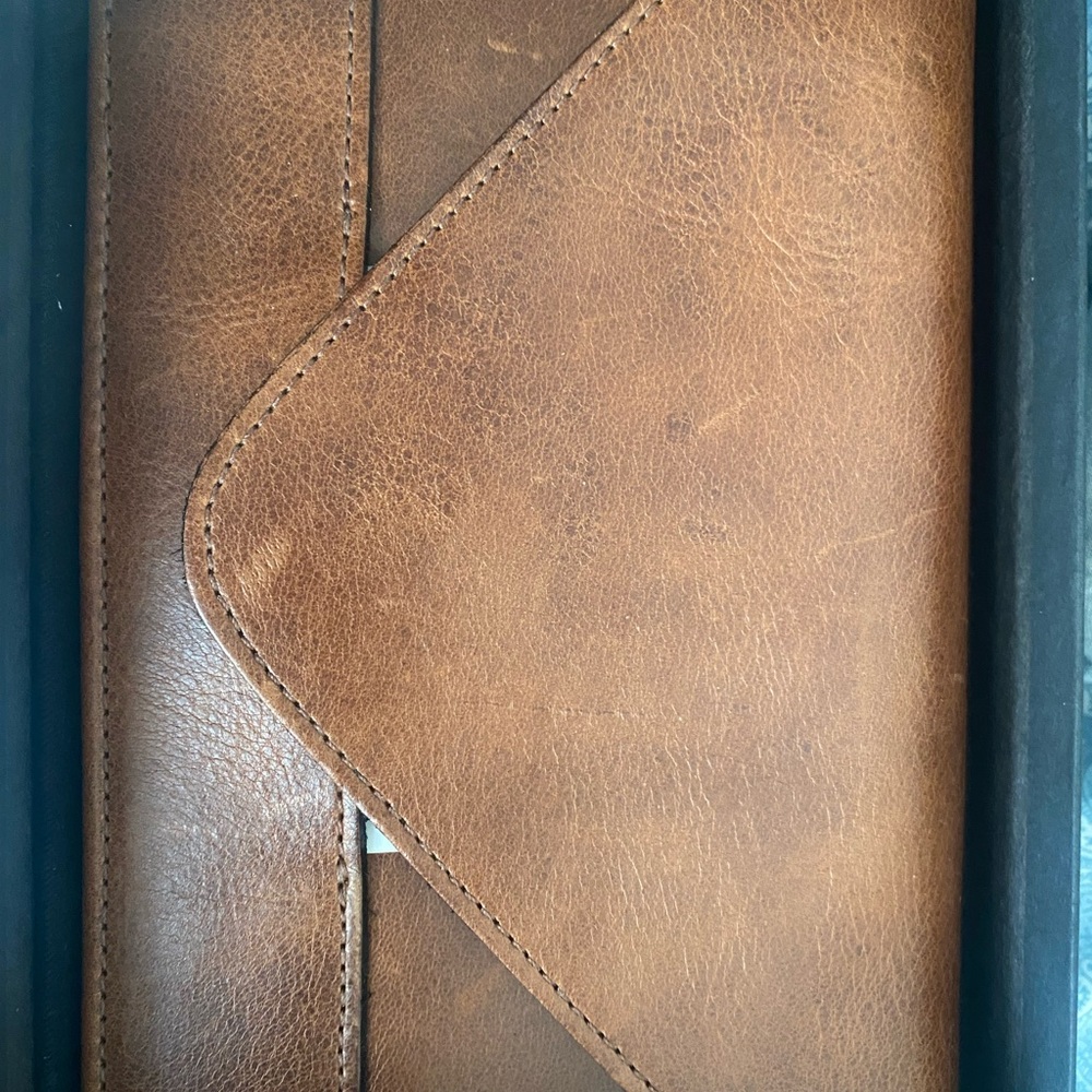 Elegant Brown Leather Clutch